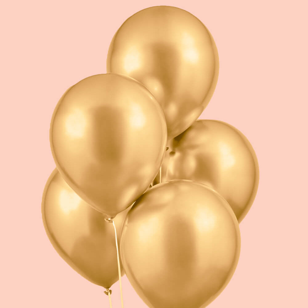 Gold Chrome Pack - 25 Metallic Balloons