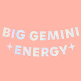 Big Gemini Energy Banner - Iridescent Foil Banner