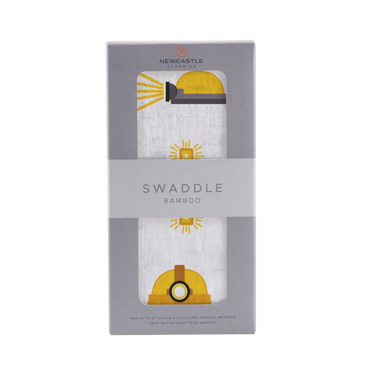 Hard Hat Bamboo Muslin Swaddle - HoneyBug 