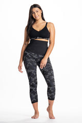 Snapback™ Postpartum Crop Leggings - Black Camo - FINAL SALE - HoneyBug 