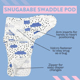 Snugababe Swaddle™ Sleep Pod - Blue Clouds