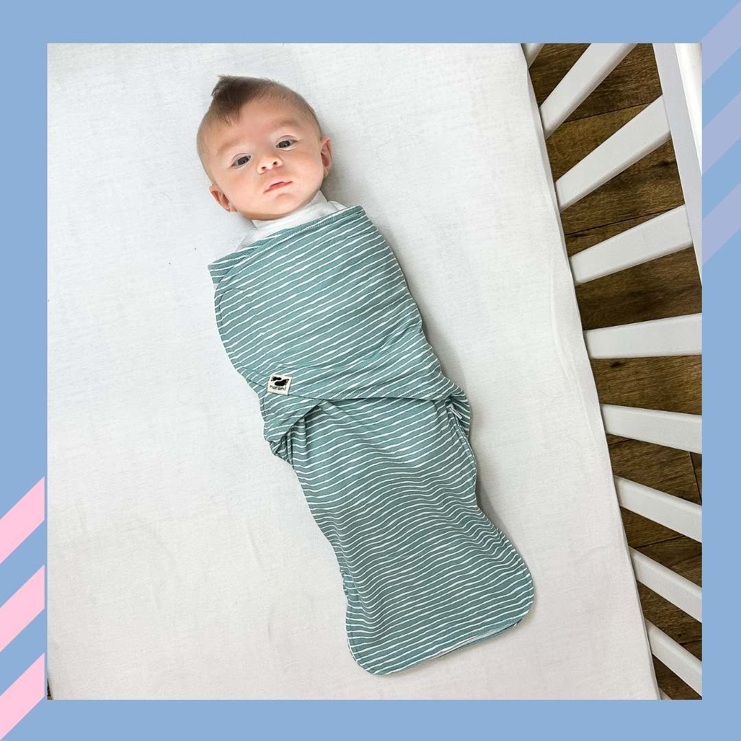 Snugababe Swaddle™ Sleep Pod - Green Stripes