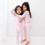 Blush Pink Bamboo Convertible Footie - HoneyBug 