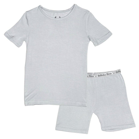 Cloud Grey Bamboo Kids Pajama Short Set - HoneyBug 
