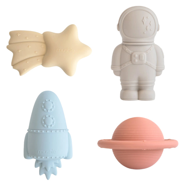 Space Mold Free Bath Play Set - 4 Pack - HoneyBug 