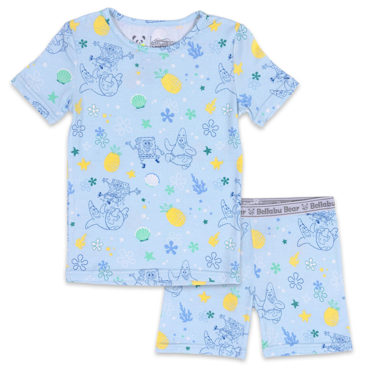 SpongeBob SquarePants: Fun Bamboo Kids Pajama Short Set - HoneyBug 
