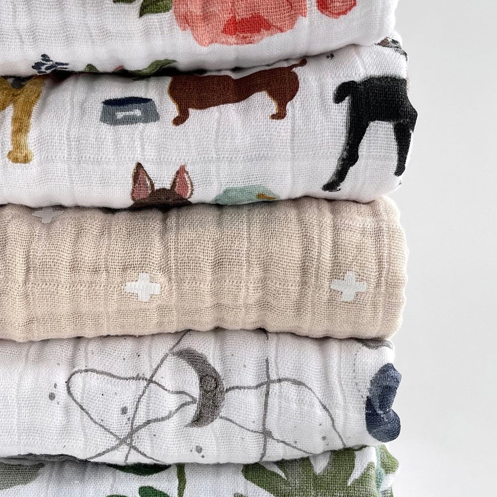Original Cotton Muslin Quilt - Woof - HoneyBug 