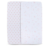 Bassinet Sheet Set - Mauve Pink Stars - HoneyBug 