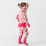 You're My Jam Strawberry Convertible Footies with Ruffle