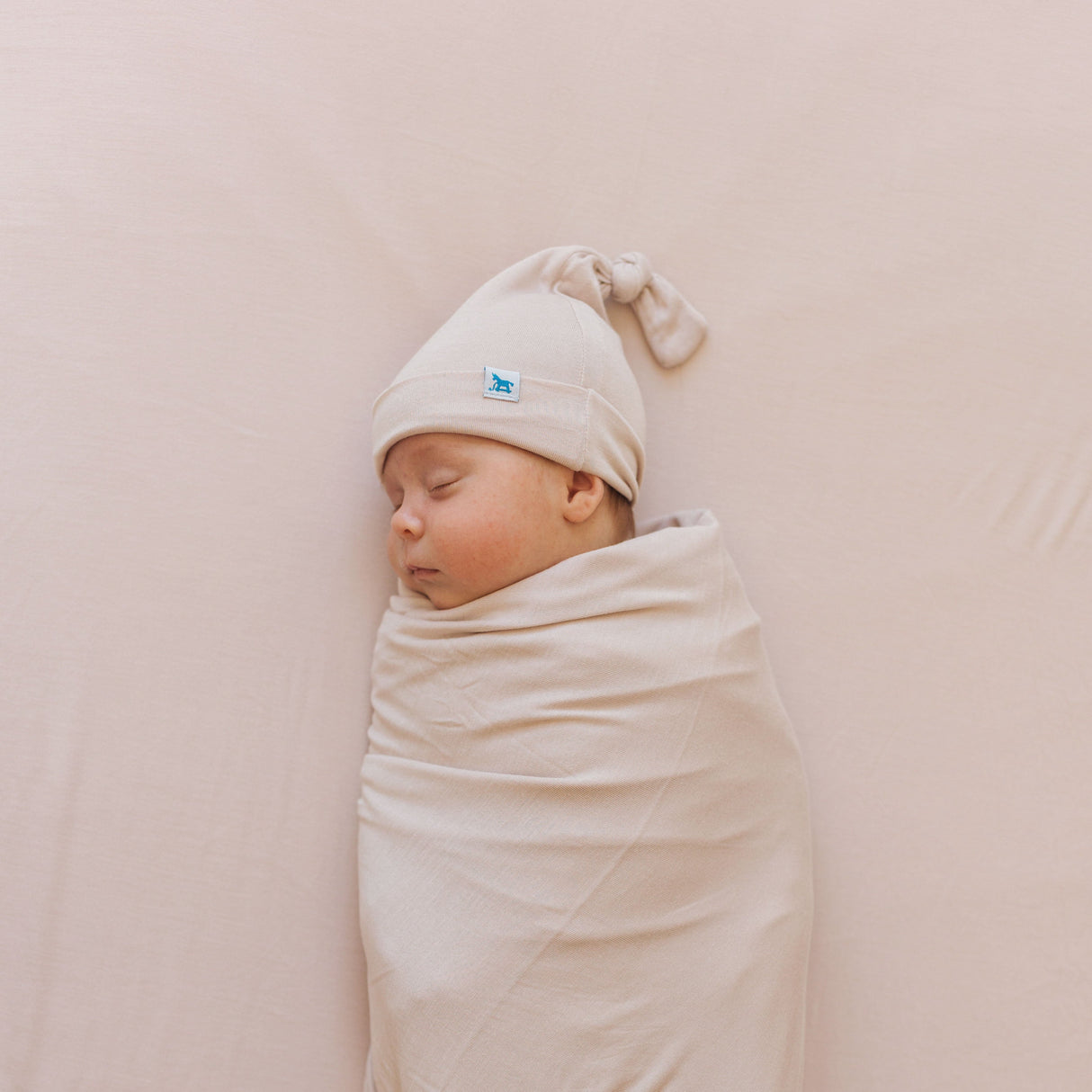 Stretch Knit Crib Sheet - Soft Blush - HoneyBug 