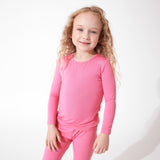 Bubblegum Pink Bamboo Kids Pajamas - HoneyBug 