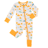 Bamboo One Piece Zip Pajama - Here Comes The Sun - HoneyBug 