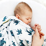 Surf + Sea Turtles Oh So Soft Snuggle Blanket - HoneyBug 