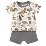 Trailblazer Bamboo T-Shirt & Cotton Shorts Set for Boys