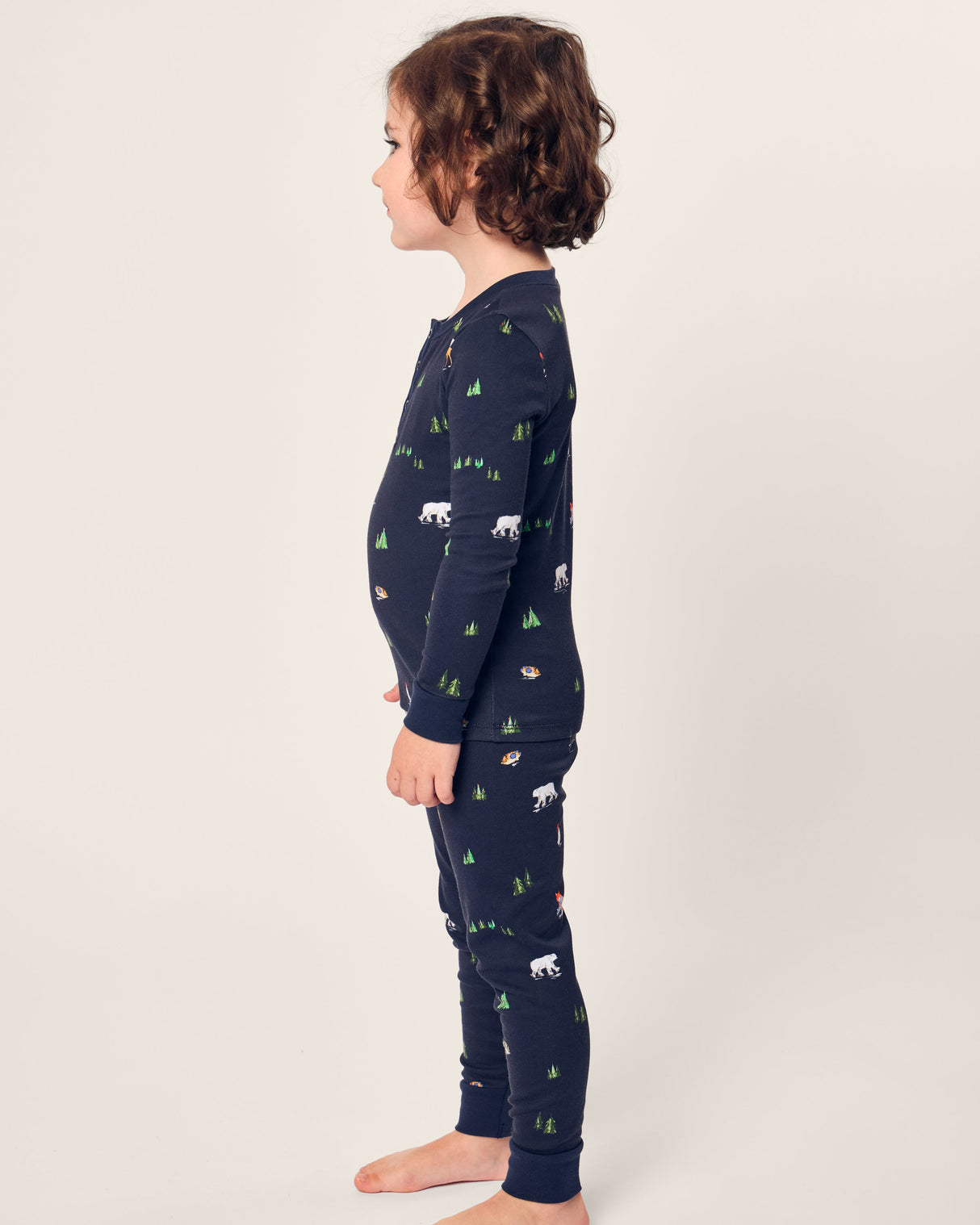 Kid's Pima Snug Fit Pajama Set in Arctic Antics