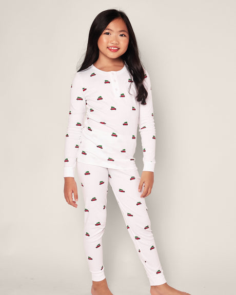 Kid's Pima Snug Fit Pajama Set in Holiday Journey