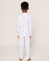 Kid's Pima Snug Fit Pajama Set in Jingle Paws - HoneyBug 