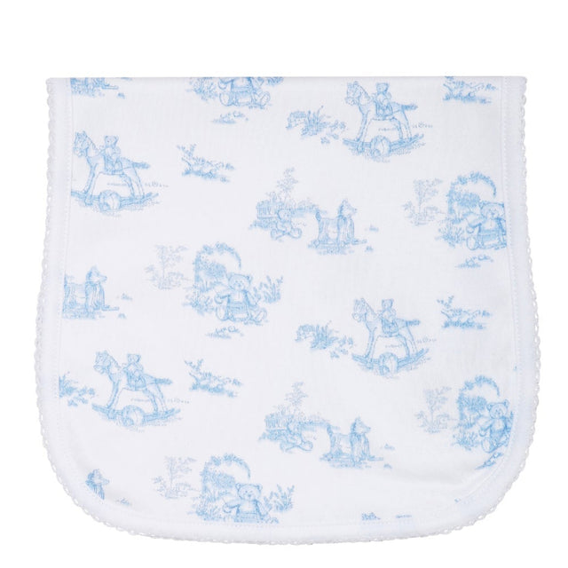 Blue Toile Burp Cloth - HoneyBug 