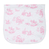 Pink Toile Burp Cloth - HoneyBug 