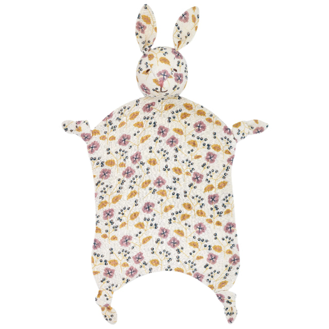 Muslin Bunny Lovey - Pink Flower - HoneyBug 