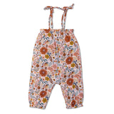 Muslin Tie Shoulder Jumpsuit - Zinnia Bloom - HoneyBug 