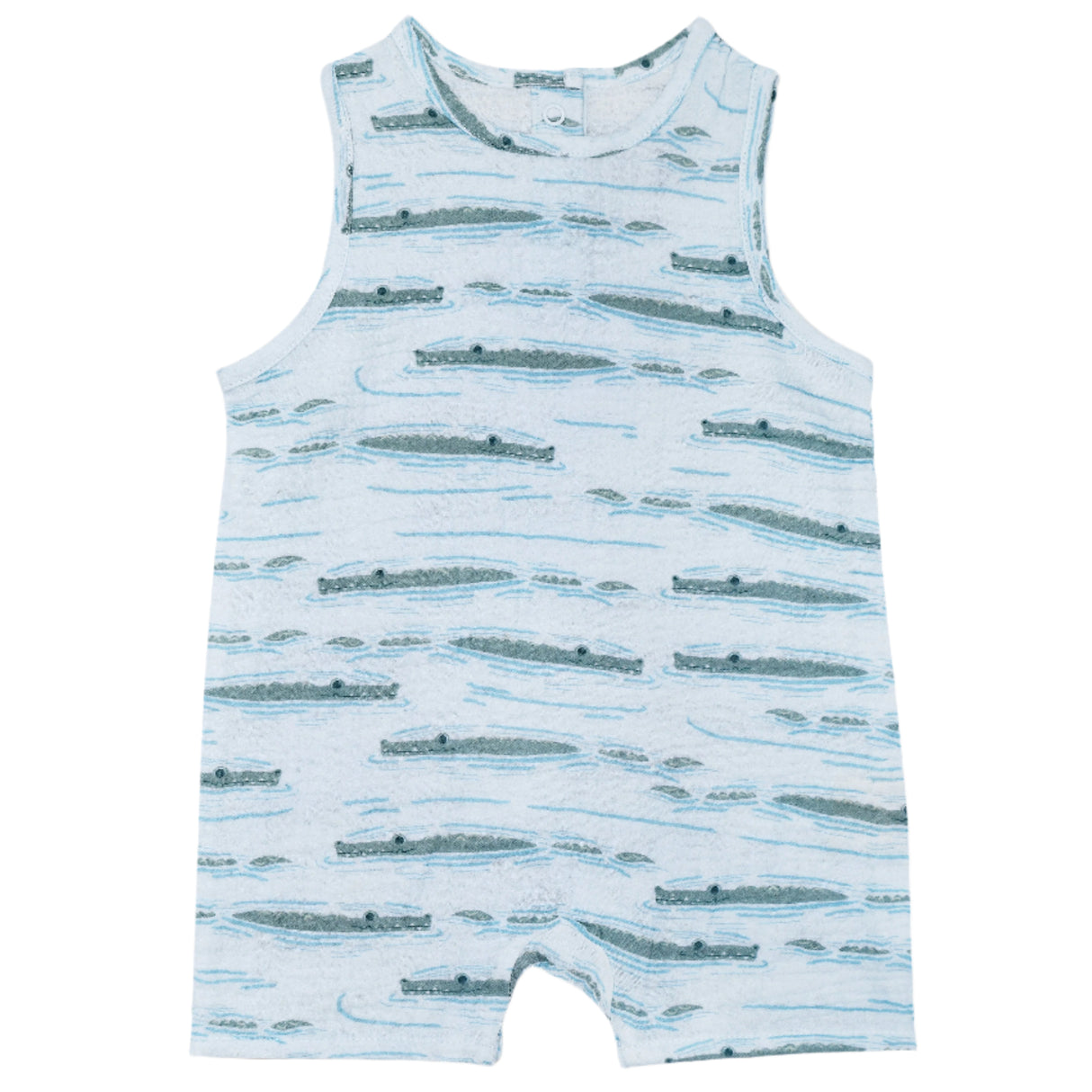 Muslin Sleeveless Coverall - Alligator Isle - HoneyBug 