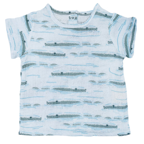 Muslin Short Sleeve Shirt - Alligator Isle - HoneyBug 