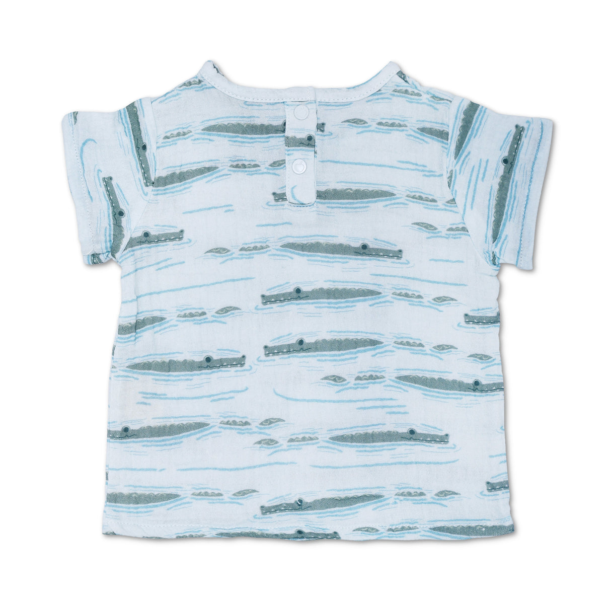 Muslin Short Sleeve Shirt - Alligator Isle - HoneyBug 