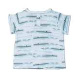 Muslin Short Sleeve Shirt - Alligator Isle - HoneyBug 