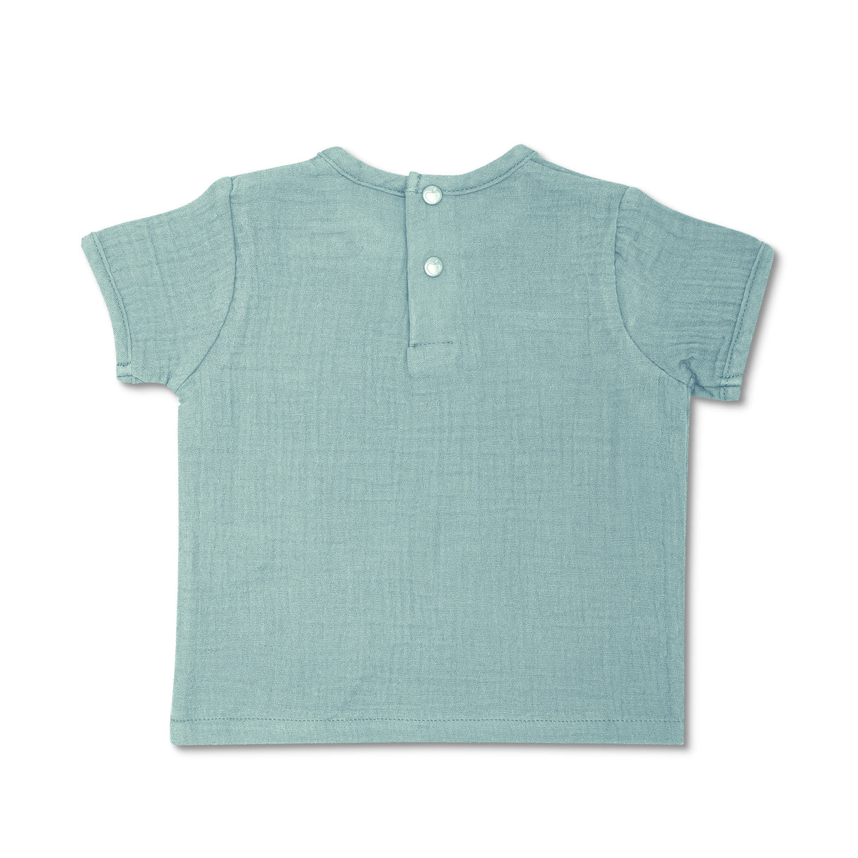 Muslin Short Sleeve Shirt - Teal - HoneyBug 