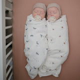 FRIGG Rope Silicone Pacifier 2-Pack - Green Tea/Powder Blue - HoneyBug 