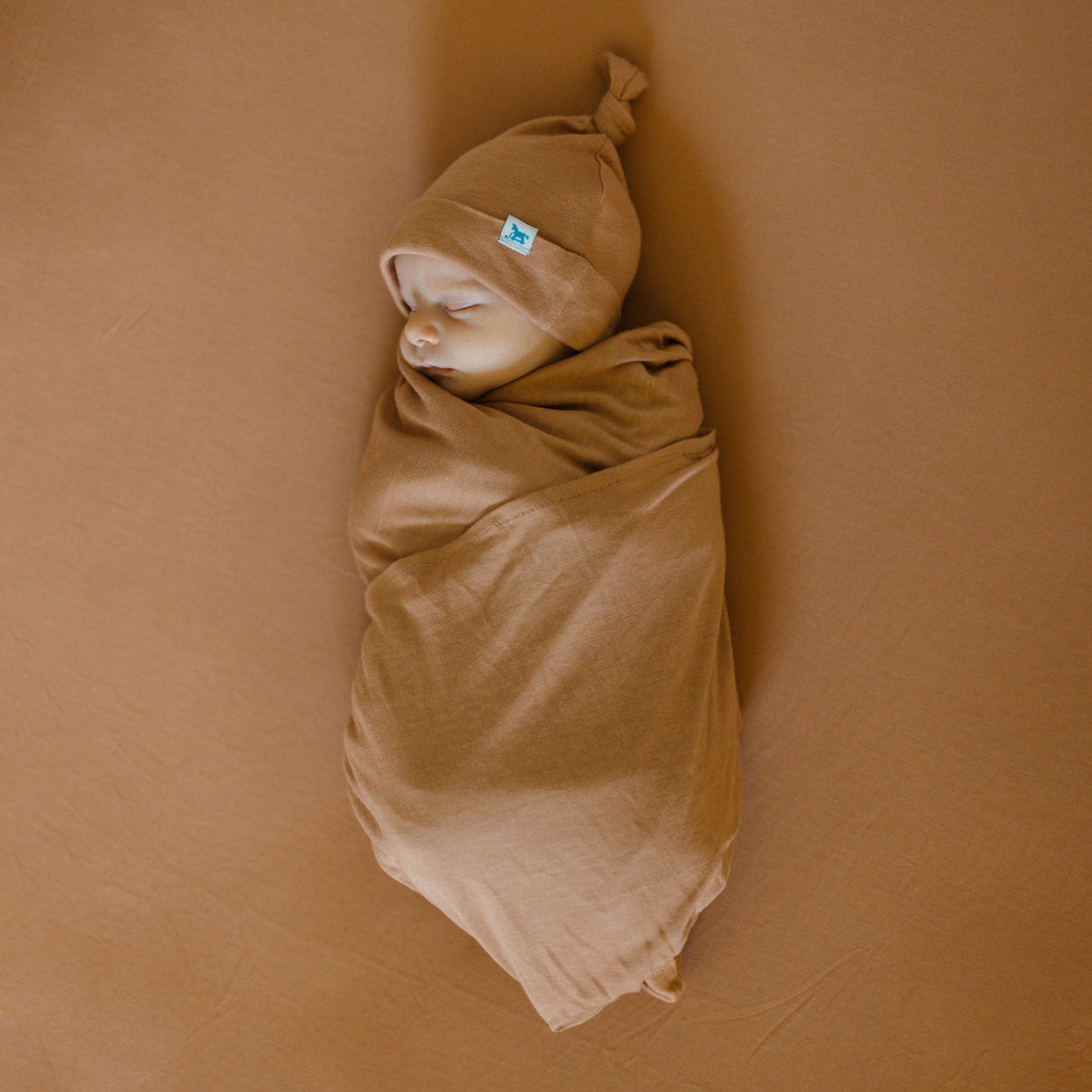 Stretch Knit Crib Sheet - Terracotta - HoneyBug 