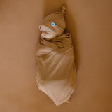 Stretch Knit Crib Sheet - Terracotta - HoneyBug 