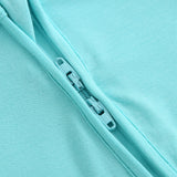 Tranquil Turquoise Zippered Baby Romper