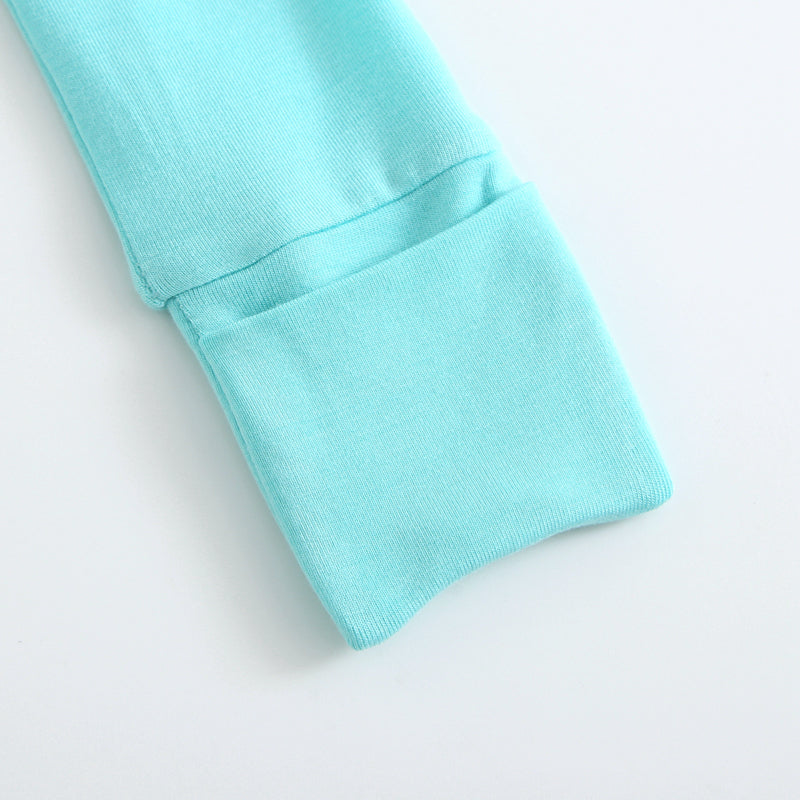 Tranquil Turquoise Zippered Baby Romper