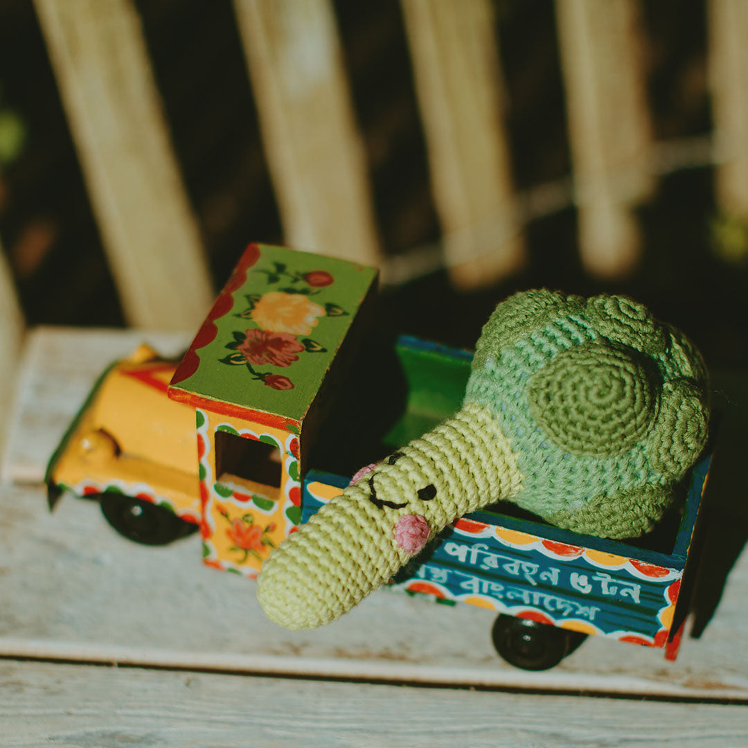 Pretend Play Food Rattle -  Broccoli