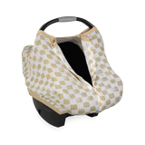 Cotton Muslin Car Seat Canopy - Adobe Checker - HoneyBug 