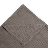 Cotton Muslin Quilted Throw - Mocha - HoneyBug 