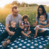 Outdoor Blanket - Navy Plaid - HoneyBug 