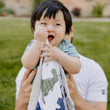 Cotton Muslin Baby Quilt - Dino Friends - HoneyBug 