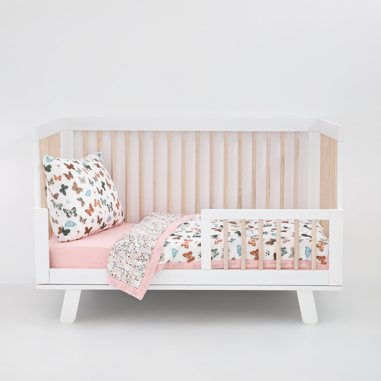 Cotton Muslin Toddler Comforter - Butterflies - HoneyBug 