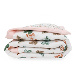 Cotton Muslin Toddler Comforter - Butterflies - HoneyBug 