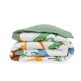 Cotton Muslin Toddler Comforter - Dino Names - HoneyBug 