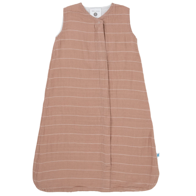 Cotton Muslin Sleep Bag - Mauve Stripe - HoneyBug 