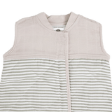 Cotton Muslin Quilted Sleep Bag - Grey Stripe - HoneyBug 