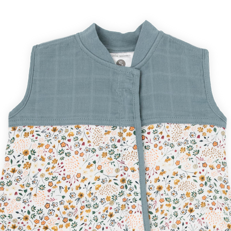 Cotton Muslin Quilted Sleep Bag - Pressed Petals - HoneyBug 