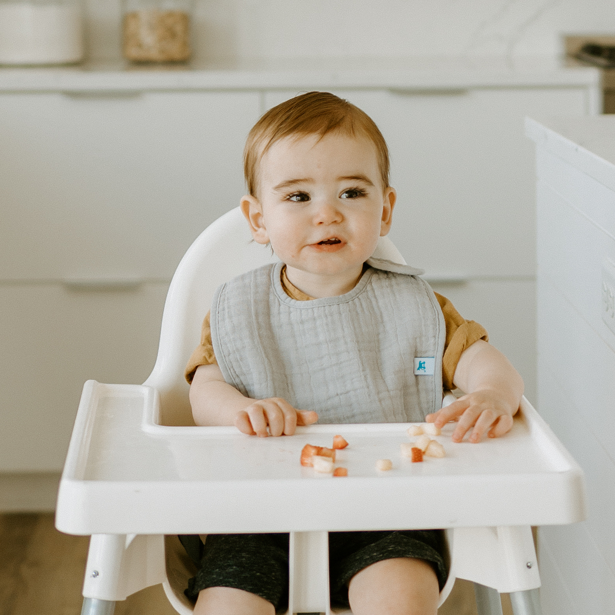 Cotton Muslin Classic Bib 3 Pack - Tropical Leaf