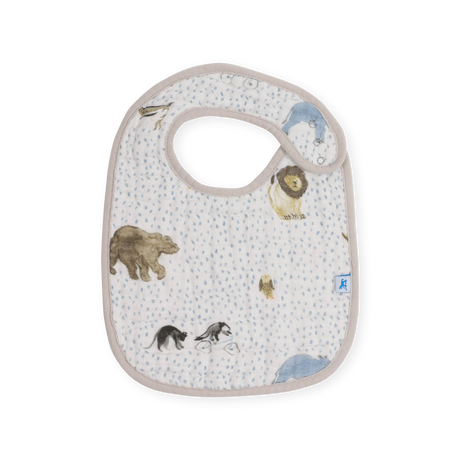 Cotton Muslin Classic Bib 3 Pack - Party Animals - HoneyBug 