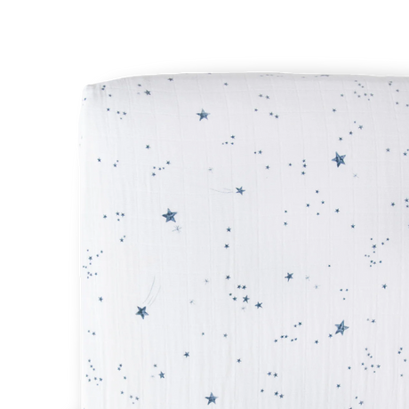 Cotton Muslin Crib Sheet - Shooting Stars - HoneyBug 