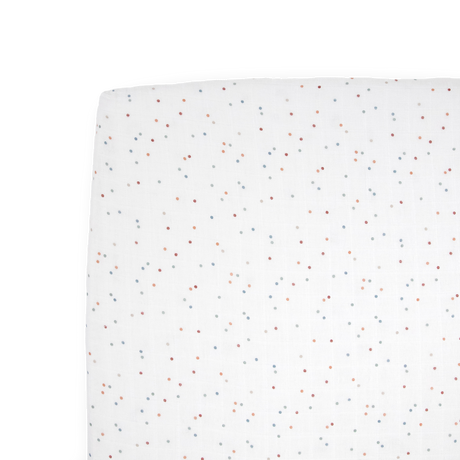 Cotton Muslin Crib Sheet - Dots - HoneyBug 